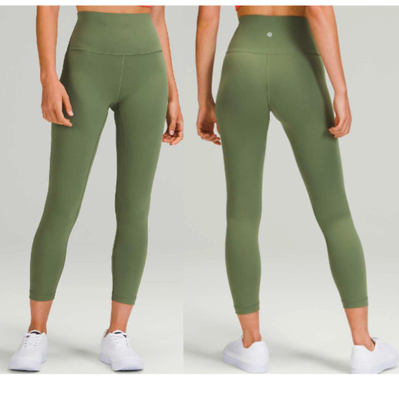 Lululemon Pants - NWT Lululemon Women's Wunder Train High-Rise Tight 25" Green Twill Size 18